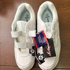 SportFX Men's White Velcro Comfort Athletic Shoes